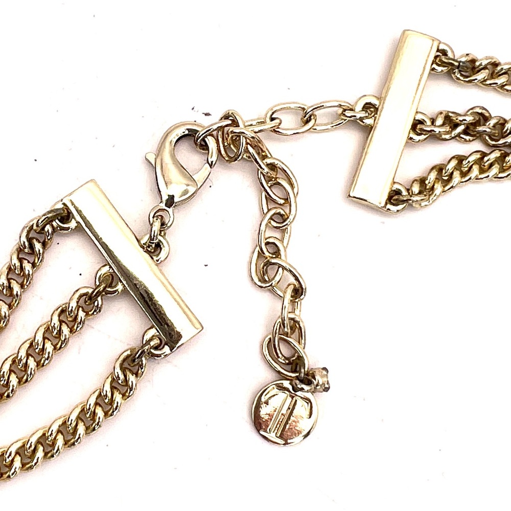 Talbots Multi Colored Multi Strand Gold Tone Neck… - image 5